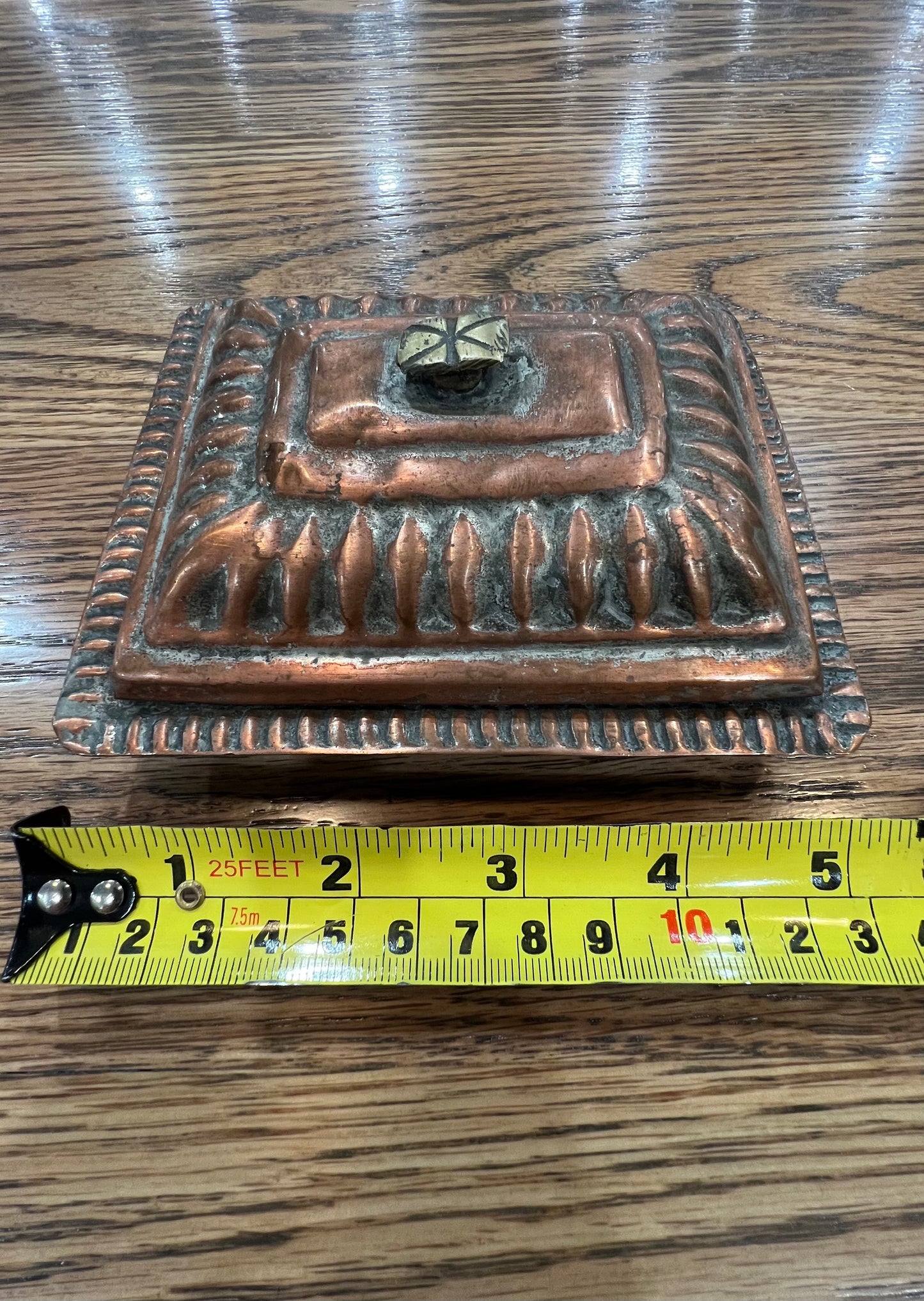 Hammered copper box