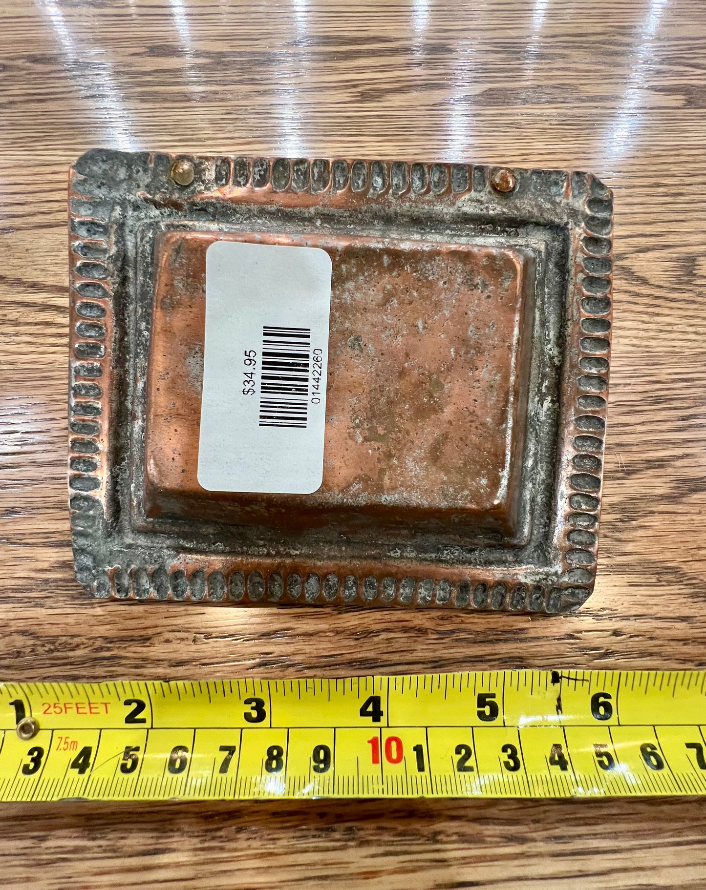 Hammered copper box