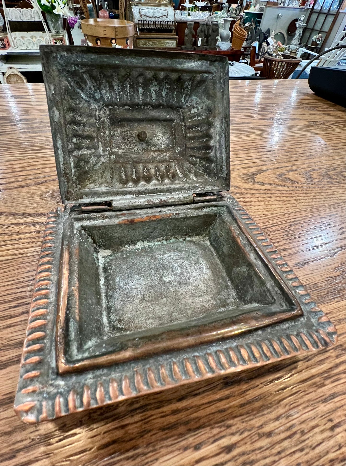 Hammered copper box